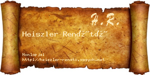 Heiszler Renátó névjegykártya